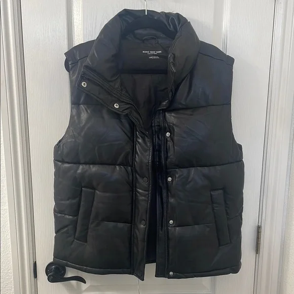 Marc New York Quilted Black Puffer Vest - Picture 1 of 5
